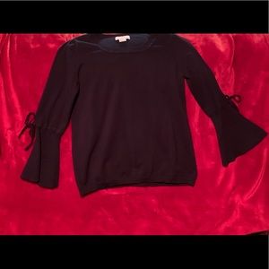 Navy blue Liz Claiborne sweater with bell sleeves